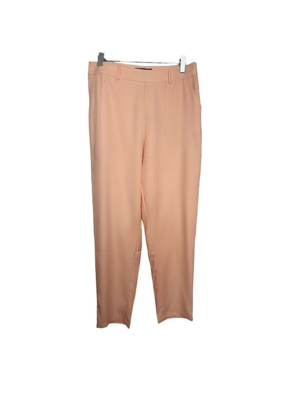 Missguided Basic Cigarette Style Midi Rise Ankle Length Trousers in Peach